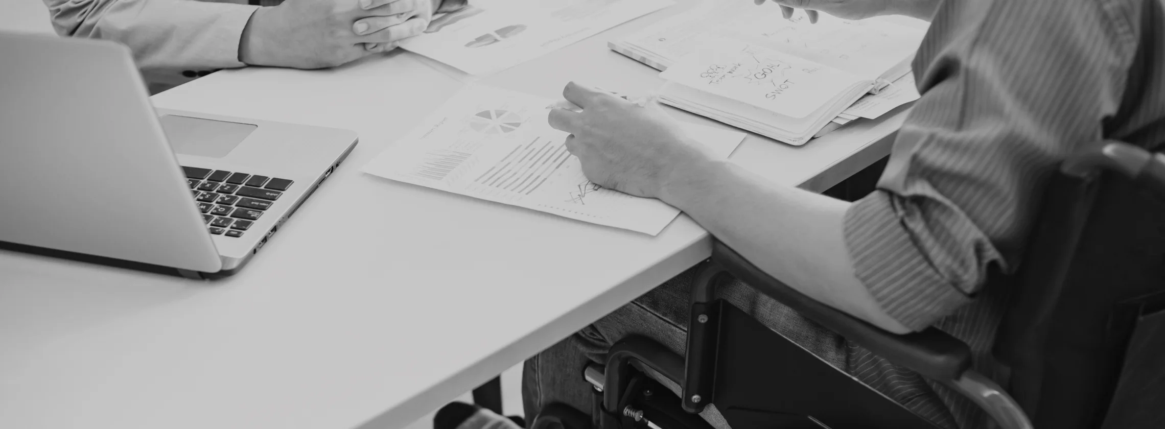 Individual with Disability reviewing paperwork